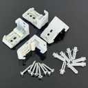 Heavy Duty Roman Blind Brackets (Pack of 4) - Adjustable Window Shade Holders for Roman Blinds & Shades - Easy Install Curtain Hardware Support for 7/8(22mm