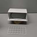 6 Inch Exhaust Vent Cover, HG Power Metal Dryer Vent Cover Outside with Removable Screen & Cushioned Non Return Flap, Air Wall Vent for House, AC, Opening Diameter: 5.7" (White)