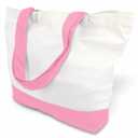 TOPDesign 3-Pack Super Strong Large 12oz Cotton Canvas Tote Bags, Reusable Grocery Shopping Cloth Bags, Fashionable Two-Tone Totes for Crafts, DIY Your Creative Designs (Pink/White)