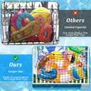 71 * 47in Large Pool Toy Float Storage Net, Pool Hanging Heavy Duty Elastic Mesh Net Organizer with Hook Pool Toys Holder for Pool Inflatable Rafts Balls Toys Organizer Accessories