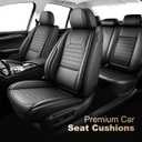 Leather Car Seat Covers Fit for Honda Civic 2003-2026 Full Set Black
