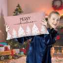 Pink Merry Christmas Pillow Covers 12x20, Preppy Christmas Decor, Pink and White Xmas Tree Snowflake Winter Lumbar Throw Pillow Covers for Girls Room Dorm Apartment