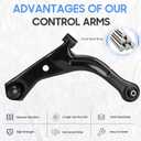 Front Lower Control Arm w/Ball Joint Assembly Suspension Kit Compatible with 2004-2012 Ford Escape 2005-2011 Mazda Tribute 2005-2011 Mercury Mariner (2pc)