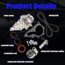 Engine Timing Belt Kit with Water Pump Compatible with Lexus IS300 2001-2005, GS300 1998-2005 - DOHC 3.0L [Replace OE: TCKWP215]