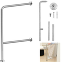 1 Pack Wall to Floor Safety Grab Bar, 33X 18 Inch, F Style | Stainless Steel Drinking Fountain, Toilet, Shower Handrails for Wet Areas Disabled Elderly Pregnant Women