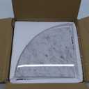 9'' Natural Marble Corner Shower Shelf for Bathroom, Marble Corner Shelves for Bath Wall Mounted Both Side Polished (9"X9"X 5/8" Carrara White)