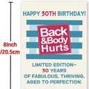 3 x Funny 30th Birthday Card Gifts for Women Men, Happy 30th Birthday Decorations for Him Her, Unique 30 Year Old Birthday Gifts for Wife Husband