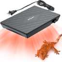 REPTI ZOO Reptile Heat Panel Adjustable Temperature Reptile Heating Plate, Non-Light Heating Solution with Expanded Heating Range for Hermit Crabs/Leopard Geckos/Turtles/Snakes/Lizards