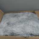 Soft Area Rugs for Bedroom, 4x5.3 Feet, Modern Light Grey Shag Fluffy Rugs, Abstract Plush Fuzzy Bedside Carpet, Indoor Floor Rug for Living Room Kids Girls Nursery Dorm Room Home Decor, Grey