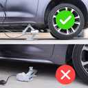 Trihelper Electric Car Jack Kit 12V Trailer Floor Jack Stands Set 3 Ton Vehicle Scissor Car Lift for Tire Change and Road Emergency with Impact Wrench