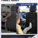 Seat Back Protectors for Kids, Car Kick Mats for Back of Front Seats with Large Pocket Organizer, Waterproof, Protects Against Dirt, Scuffs & Scratches, Fits Most Vehicles, 2PCS (Black)