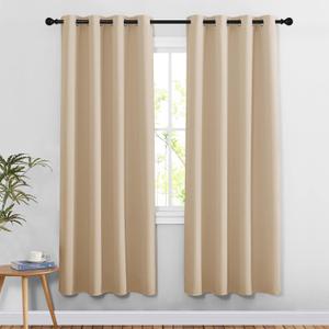 NICETOWN Doorway Curtains & Drapes 78 inches Long - Grommet Window Treatment Thermal Insulated Privacy Blackout Curtains & Drapes for Bedroom (Biscotti Beige, Set of 2, W52 x L78) NICETOWN Doorway Curtains & Drapes 78 inches Long - Grommet Window Treatment Thermal Insulated Privacy Blackout Curtains & Drapes for Bedroom (Biscotti Beige, Set of 2, W52 x L78)