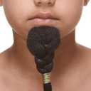 Mustaches Fake Beard, Self Adhesive, Novelty, Small Pharaoh False Facial Hair, Costume Accessory for Kids, Black Color