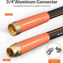 Giraffe Tools Garden Hose 12ft x 3/4", Heavy Duty Water Hose, Flexible, Hybrid Lightweight Hose, Male to Female Fittings, Burst 600 PSI