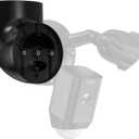 MSAFF® Eave Mount for Ring, Blink and Wyze Floodlight Camera, Black | Fits for Ring Cams (Wired Pro/Plus/Gen 2), Wyze V2, Blink, Roku - 90° Soffit Adapter, Adjustable Ceiling Bracket