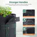 Jorvila 5 Pack 5 Gallon Grow Bags, Thickened Nonwoven Fabric Planter Pots with Handles, Heavy Duty 300G Garden Pots for Tomato, Potato and Vegetable