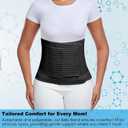Postpartum & Post Surgery Abdominal Binder. Postpartum Belly Band Support Recovery after C-Section, Natural Birth, Hysterectomy, Hernia Belt (Black,M)