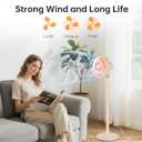 BEESTAR Stand Fan for Bedroom,Oscillating Pedestal Fan with 3-Speed, Adjustable Height,Standing Floor Fan for Living Room, Bedroom, Kitchen, and Home Office