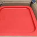 Square Food Containers with Lids 4-Pack, Commercial Grade Plastic Bins for Restaurant Kitchen Pantry Storage, Freezer & Dishwasher Safe (Red, 8QT-4PACK)