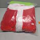 9PCS Christmas Green Monster Costume for Men, Adult Santa Costume with Mask, Coat, Belt, Gloves, Pants, Socks 2xl