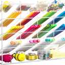 BEYGORM Acrylic Vertical Marker Organizer for 200 Markers with 17 Compartments, Clear Angled Pen & Pencil Holder, Large Desk Stationery & Art Supply Storage for Office & School (13 x 10.2 x 4 Inch)