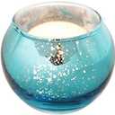 Tebery 12 Pack Round Blue Votive Candle Holders, 2-Inch Glass Tealight Candle Holder for Table Centerpiece, Wedding Decoration, Party, and Home Decor