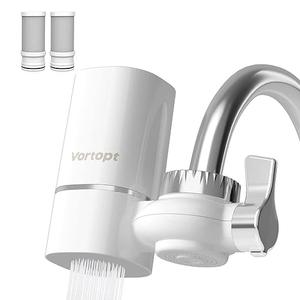 Vortopt 2 Faucet Water Filter for Sink, Rapid Flow - 400 Gallons Faucet Mount Water Filtration System for Tap Water, NSF Certified Reduces Chlorine & Bad Taste with 4 Replacement, T1