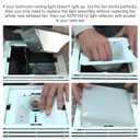 S97014212 Light Reflector with Socket for Broan NuTone 763N HB80RL 678 679 Bathroom Ventilation Fan. Fit for Broan Various Models