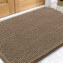 OLANLY Dog Door Mat for Muddy Paws 30x20, Absorbs Moisture and Dirt, Absorbent Non-Slip Washable Doormat, Quick Dry Chenille Mud Mat for Dogs, Entry Indoor Entryway Carpet for Inside Floor, Tan