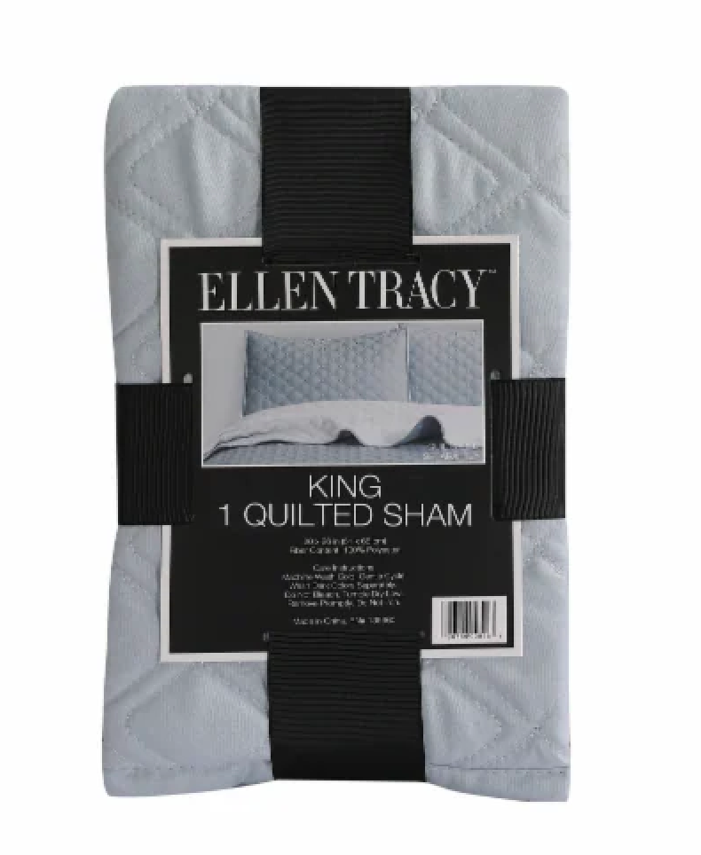 Ellen Tracy™ Solid Single King Quilted Sham, 20 x 26