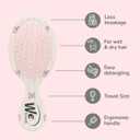 Wet Brush Hello Disney Minnie Mouse - Detangling Travel Hair Brush - Ultra-Soft IntelliFlex Bristles Glide Through Tangles with Ease - Mini Hair Brush - Pain-Free - All Hair Types, Limited Edition