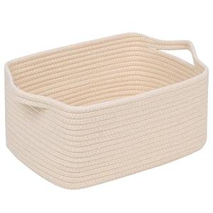 CubesLand Cube Storage Organizer Basket Bin, Cube Shelf Shelves Cotton Rope Basket, Durable Woven Rectangular Basket for Organizing, Nursery Toys Basket, 14x10x7.08IN Beige Basket CubesLand Cube Storage Organizer Basket Bin, Cube Shelf Shelves Cotton Rope Basket, Durable Woven Rectangular Basket for Organizing, Nursery Toys Basket, 14x10x7.08IN Beige Basket