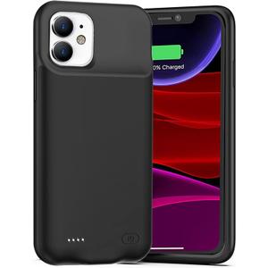 Battery Case for iPhone 11, Upgraded 7000mAh Rechargeable Portable Charging Case Compatible for iPhone 11 (6.1 inch) with Carplay Extended Battery Pack Charger Case (Black)