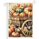 Fall Autumn Pumpkin Garden Flag for Outside Home Holiday Outside Outdoor Park Patio Decorations Thanksgiving Yard Flag 12x18 Inch
