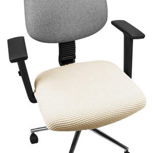 Yikko Soft Stretch Spandex Jacquard Slipcovers, Corn Grain Texture Chair Slipcovers fit for Office,Dining Room,Bar,Wedding Chair Seat Cushions, Washable Removable Home Decor (2, Grey)