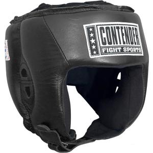Contender Fight Sports Competition Boxing Headgear without Cheeks (Medium, Black)