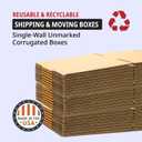 BOX USA Shipping Boxes Larg 18"L x 6"W x 45"H 5-Pack, Cardboard Box for Shipping, Moving, Mailing, Packing, Packaging and Storage