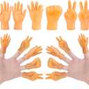 LOKIPA 30PCS Tiny Finger Hands, Mini Rubber Finger Puppets Miniature Small Hands for Finger Puppets Show, Gag Performance, Cute Little Hand Finger for Gifts and Party Favors