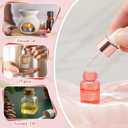 Didaey 100 Pcs Mini Glass Oil Dropper Bottle Bulk, Clear Essential Small Empty Bottles Sample Containers Perfume Liquid Vials with Cap for Traveling (2 ml,Pink Body)