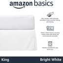 Amazon Basics Lightweight Pleated Bed Skirt, Machine Washable, Wrinkle and Fade Resistant, King, Bright White, 16-Inch Drop