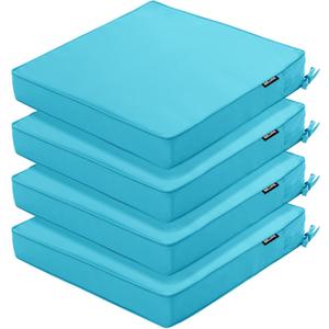 Outdoor Chair Cushions Set of 4, 19 x 19 x 3 Inch Seat Pads
Waterproof Patio Chair Cushions with Tie, Fade Resistant Cushions for Outdoor Furniture Garden Lawn, Teal