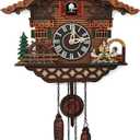 JOONIEHOUSE Traditional Black Forest Cuckoo Clock, Newly Wood Coo Coo Clock Decorative Wall Clock with Pendulum and Chiming Function - Perfect Wall Clocks for Home Livingroom Decor
