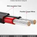NAOEVO 16 Gauge Wire 2 Conductor Electrical Wire, 16 AWG Stranded PVC Cord, 12V Low Voltage/Tinned Copper/Flexible Cable for Automotive Wiring, Lamp Cord, Marine Cable (50FT)