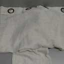 Linen Sheer Curtain 84 inches Length, Rod Pocket Semi Sheer Privacy Light Filtering Window Treamtment for Bedroom/Living Room, 2 Panels,52" Width,Natural