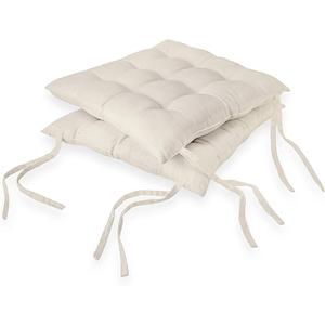 Seat Cushions 4 Pcs Beige, 16x16 Inch