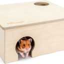Niteangel Birch Chamber-Maze Hamster Hideout - Small Pets Woodland House Habitats Decor for Hamster Mice Gerbils Mouse