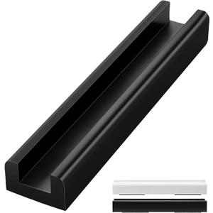 Colingmill 1 Pcs Wooden Floor Mirror Stand Anti Slip Base for Full Length Mirrors Stable Support Holder Bracket with Enlarged Non Slip Pads for Home Mirror Frames (14 x 2.7 x 1.7 Inches,Black)