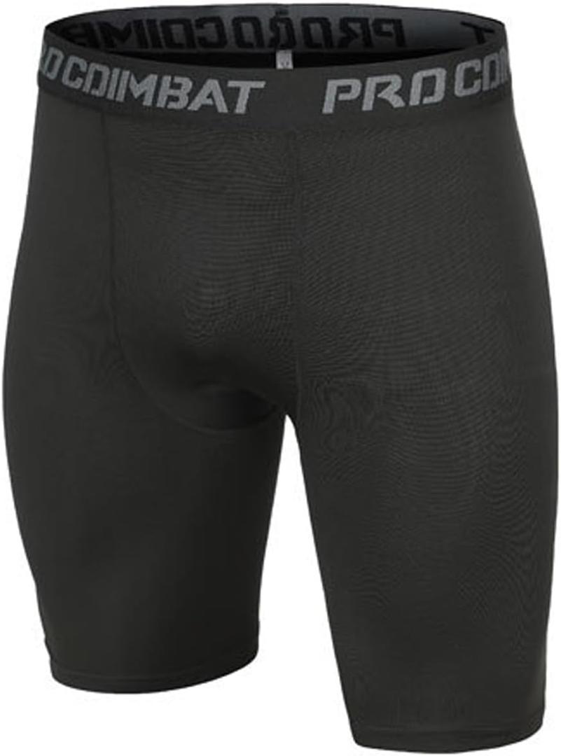 Men's Sports Compression Shorts - Athletic Running Performance Base layer Underwear, Perfect for Workout Running (Black, 2XL)