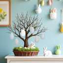 30 Pcs Easter Speckled Vintage Eggs Neutral Textured Plastic Eggs Boho Easter Decor Rustic Pastel Bowl Basket Vase Fillers Farmhouse Spring Decorations for Home Table DIY Craft