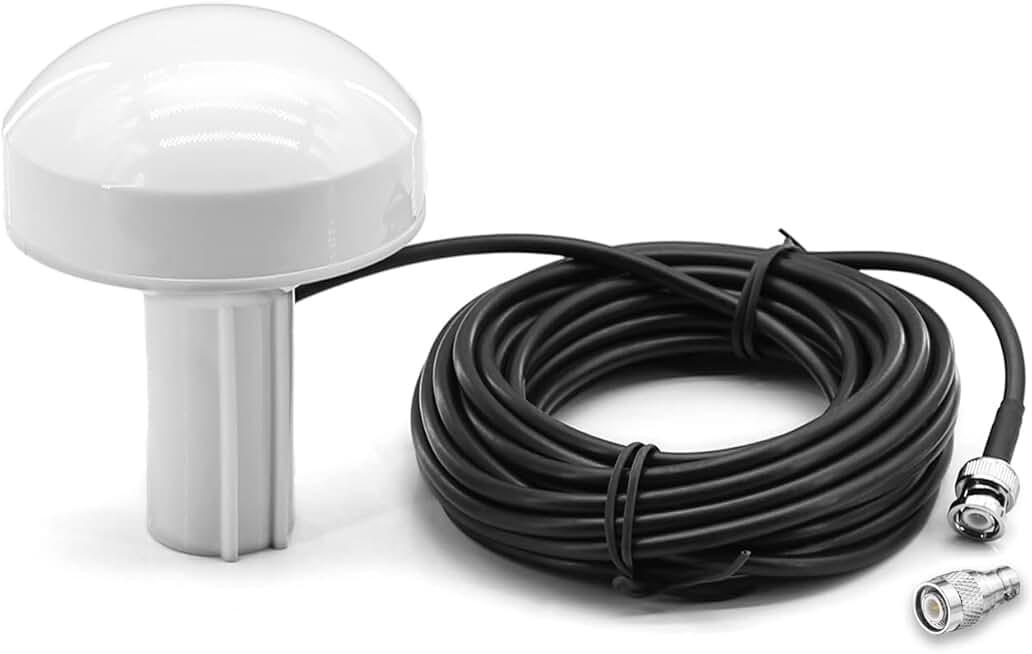 External Marine GPS Antenna Aerial for Garmin GPS GPSMAP GDU GNC MAP NavTalk Pilot StreetPilot AIS Boat Ship Yacht Navigation Receiver Fishfinder Sounder +26ft Cable TNC Connector+BNC Adapter